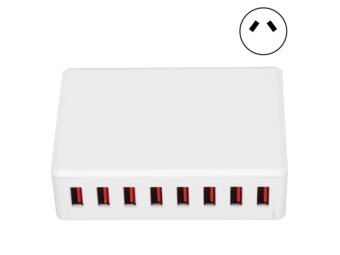 Carregador Usb 8 Portas 40w 2.4a Estação De Carregamento Inteligente Portátil Para Celulares Tablets Tomada Au 100-240v