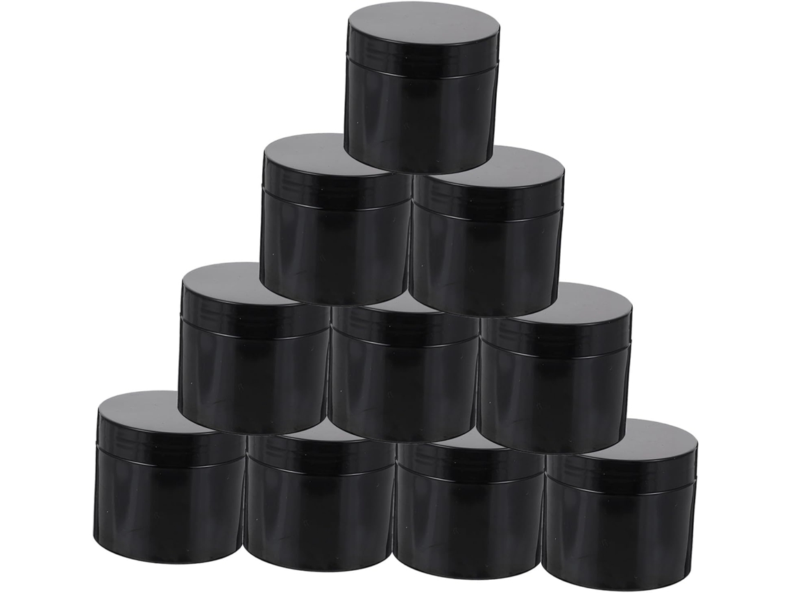 Juego De 10 Tarros Cosméticos Vacíos Y Prácticos, Dispensadores De Cosméticos De Viaje Con Tapa.