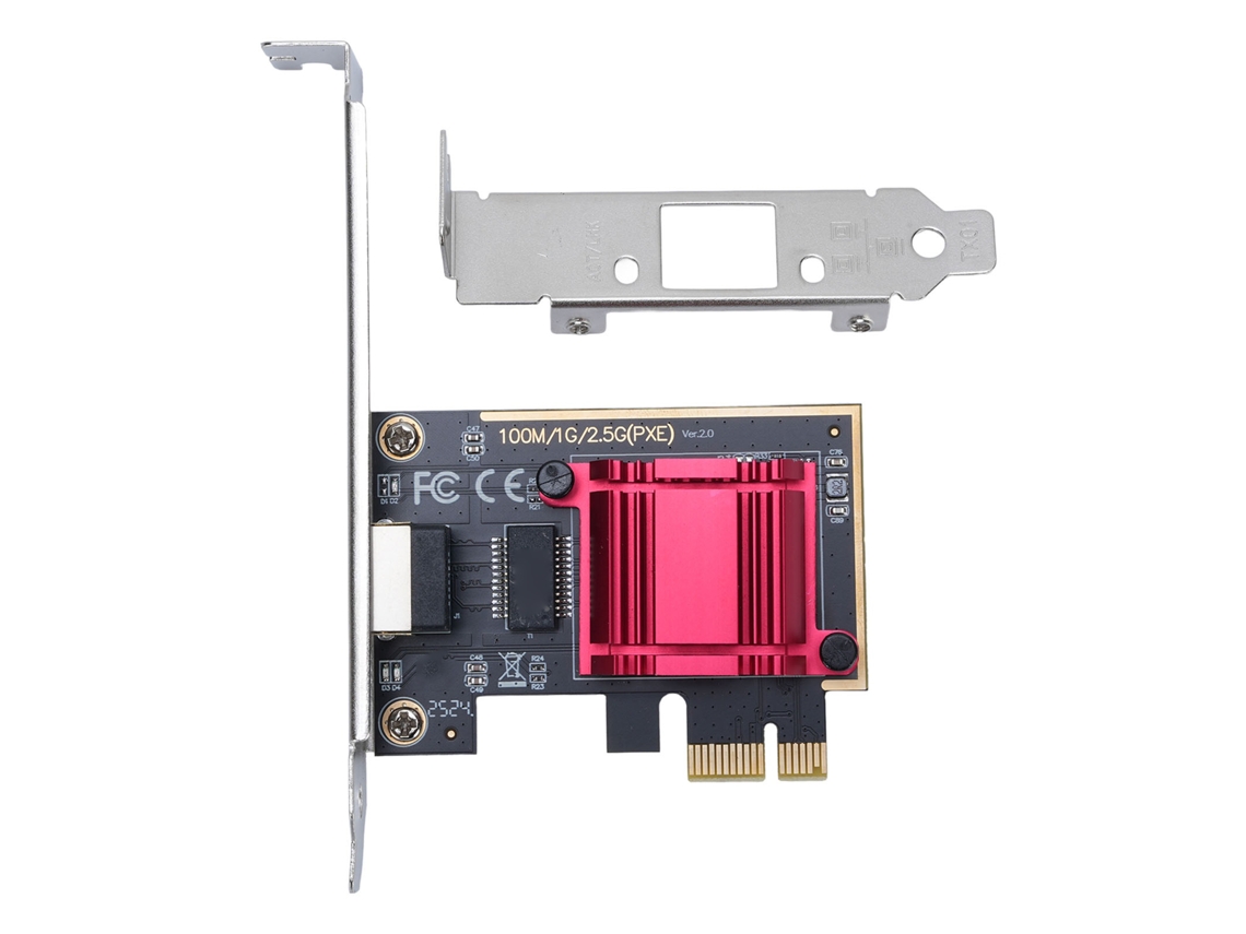 Placa De Rede Pcie 2.5g Ethernet Card Adaptador De Rede Gigabit Para Windows 7 8 10 11 Desktop