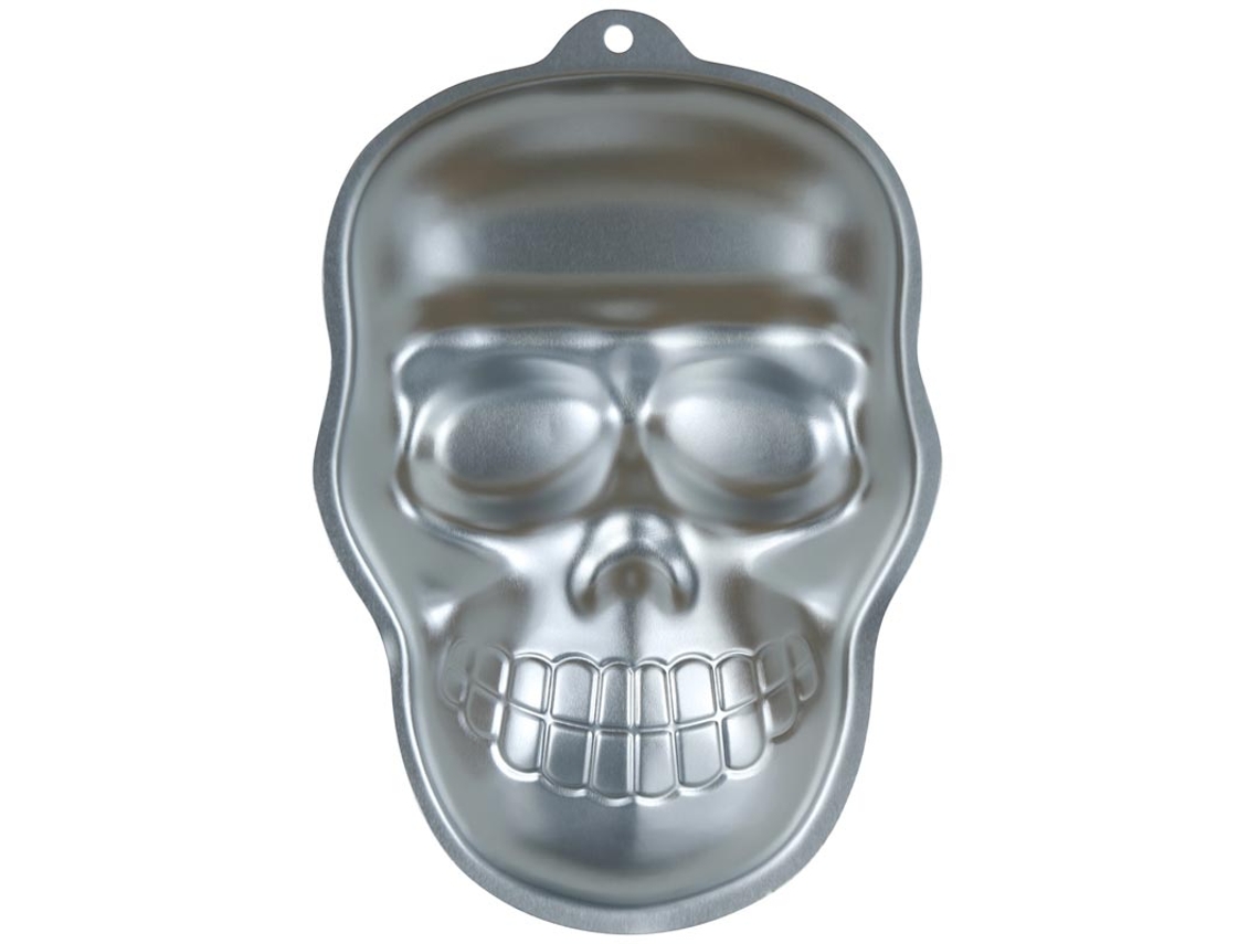 Molde de calavera de aleación de aluminio de 27 x 18 cm