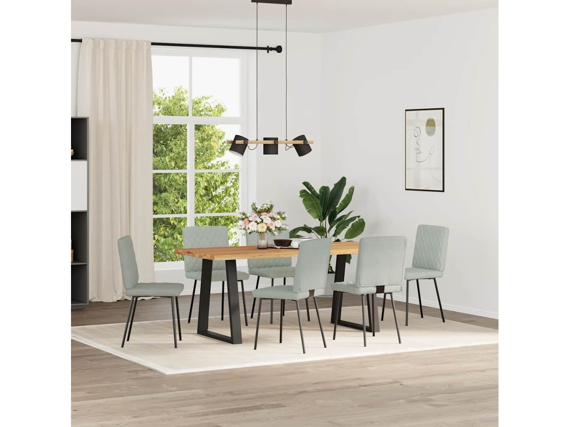 Maison Exclusive - Sillas De Comedor Giratorias 6 Uds Terciopelo Gris Claro