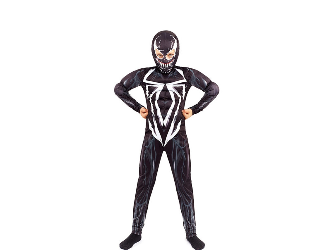 Disfraz de Niño PARTILANDIA araña negra malvada (Tam.: 5-6 anos)