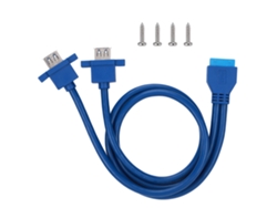 Cabo Usb3.0 19pin Para Painel Frontal De Placa Mãe 2af Com Furo De Parafuso 0.5m Alta Velocidade