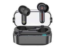Auriculares Inalámbricos con Tapa Transparente Bluetooth 5.3 Luz Ambiental Led Diseño Ergonómico Ipx6 Negro VEANXIN