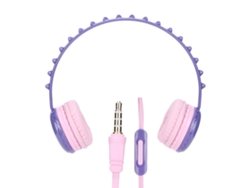 Fones De Ouvido Infantil Dinossauro Com Fio E Microfone Diadema Ajustável 3.5mm Y18
