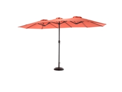 Sombrilla Rectangular Grande De 4,5 M Para Exteriores, De Doble Cara, Con Manivela (naranja) (sin Base)