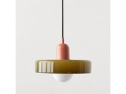 Lámpara Colgante De Mediados De Siglo, Lámpara Colgante Retro De Cristal Verde, Lámpara Colgante Grande Para Cocina O Isla De Cocina.