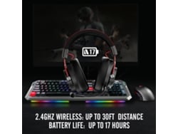 Auriculares inalámbricos para juegos Nubwo G03 con micrófono, cancelación de ruido, 17 horas de batería, compatibles con PS5, PS4 y PC.