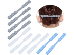 Gancho para mascarilla. 10 piezas de extensores de silicona ajustables para mascarillas, antideslizantes y con orejeras GOKOCO.