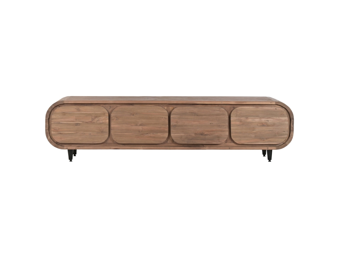 Mueble Tv Teca Reciclada 4 Puertas 200x45x50cm
