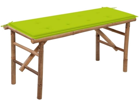 Banco de jardín VIDAXL Verde Bambú (118x38x45 cm)