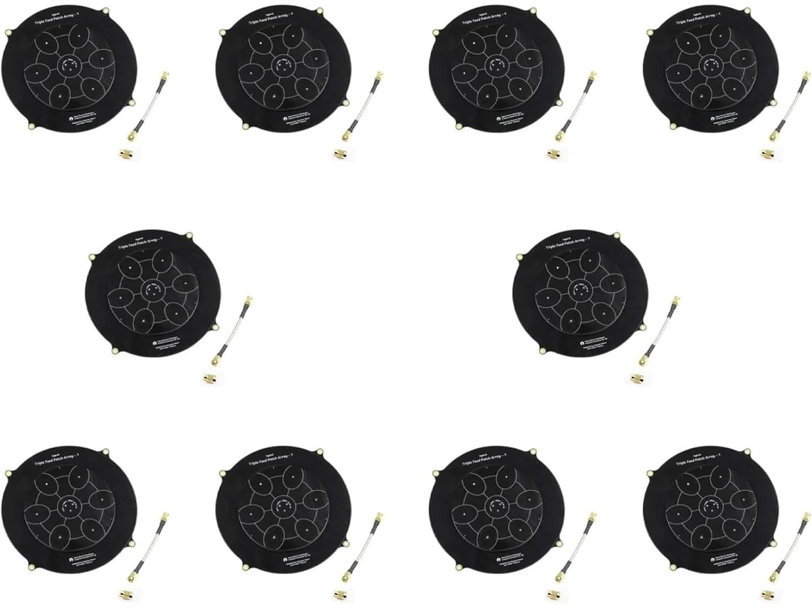 10 Unidades De Parche De Triple Alimentación De 150 Mm, 5,8 Ghz, 14 Dbi, Matriz Pagoda Fpv
