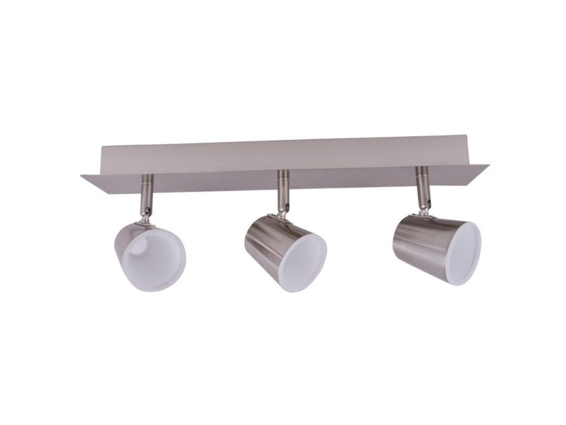 Tira 3 Focos Led 15w 4000k Níquel Hielo Cr 43 613 01 002 Cristalrecord