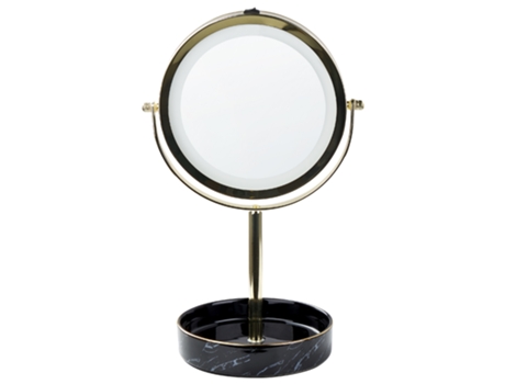 Espejo de maquillaje BELIANI Savoie de Hierro, Cerámica, Vidrio Dorado 20x15x34