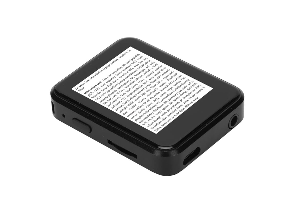 Reproductor MP3/MP4 Bluetooth Yizhood X1 de 1,8 pulgadas con libros electrónicos y tarjeta TF de 64 GB (negro)