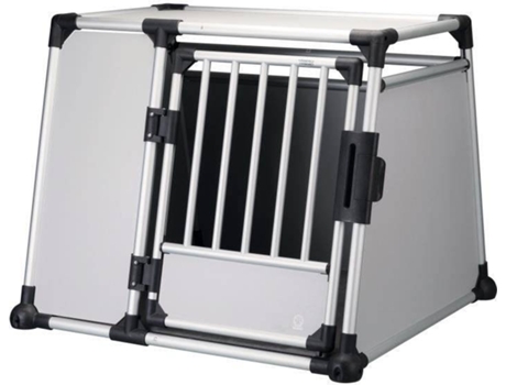 Transportín de Coches para Perros TRIXIE con Cierre (Gris - 94x75x88cm - Aluminio - XL - Porte Grande)