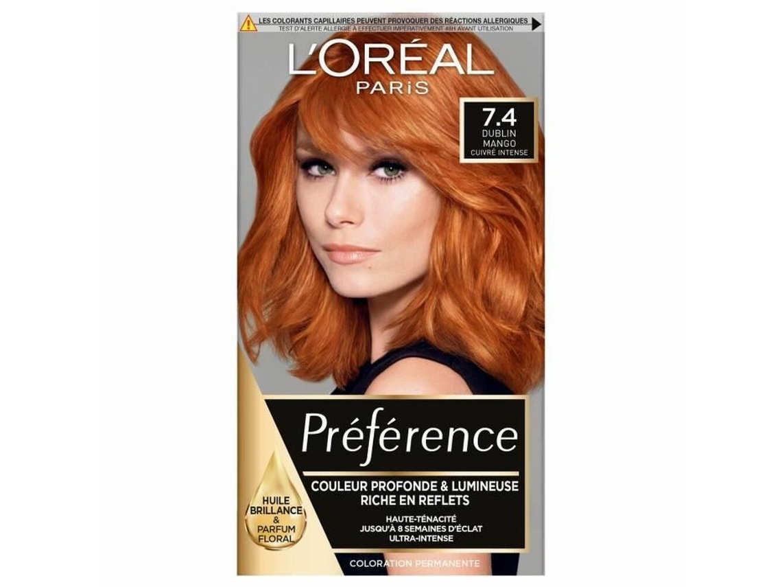 Tinte Permanente L'Oréal Paris Preference Nº 7.4 Cobrizo Claro