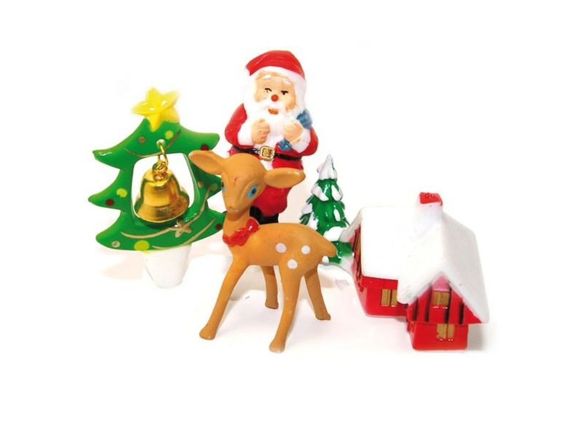 32 adornos de plástico para pasteles de Navidad SCRAPCOOKING