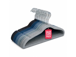 Com-fort House Perchas De Terciopelo Antideslizantes Pack 150 – Tonos Azul – Ultrafinas Ahorra Espacio – Gancho Giratorio 360° – Perchas Para Ropa, Trajes, Vestidos Y Camisas