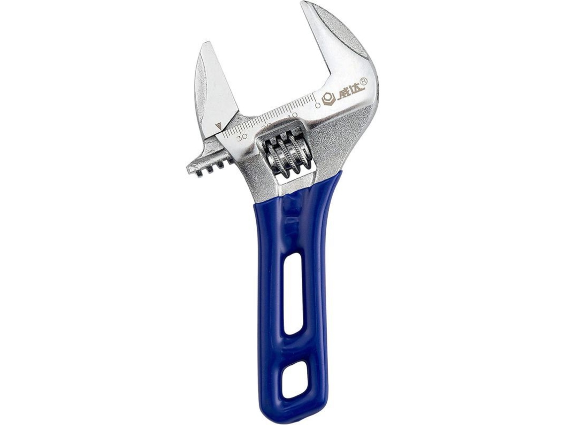 Llave Ajustable De Mango Corto Con Apertura Grande Para Tuberías, Mecánica Y Reparaciones Automotrices (6")