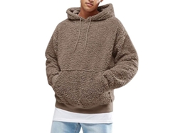 2026-chaqueta Con Capucha De Felpa Para Hombre, Manga Larga, Con Bolsillo, Sudadera Teddy Bear Qnc L Café