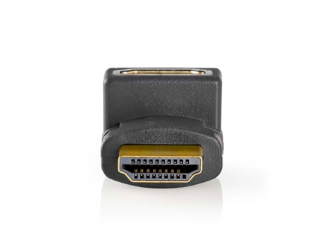 Adaptador HDMI Conector HDMI HDMI hembra Chapado en oro En ángulo de 270 ABS Antracita 1 PC. Cartón con ventana NEDIS