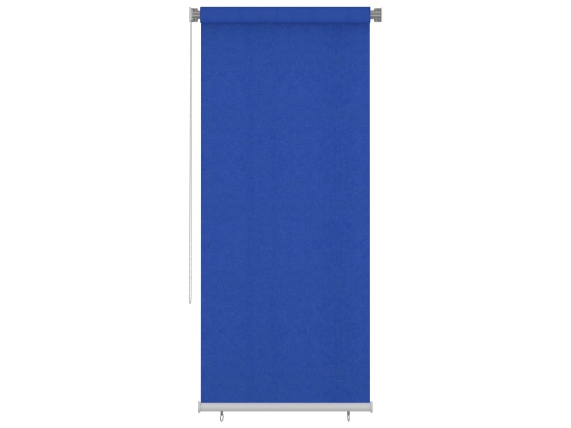 vidaXL Persiana enrollable de jardín HDPE azul 100x230 cm