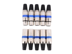 Conector de audio XLR para micrófonos con transmisión de señal