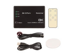 Switcher De Interface Multimídia Hd 3 Em 1 Suporta 8k 60hz 4k 120hz Hdr 1080p
