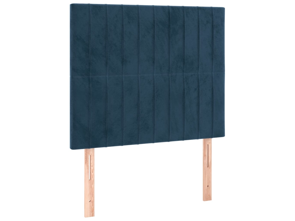 Maison Exclusive - Cabecero De Cama Azul Oscuro 80x5x118/128 Cm Terciopelo