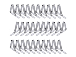 30 Clips De Mantel De Acero Inoxidable Extendidos Antiviento Para Exteriores (xiatian) 18 Piezas