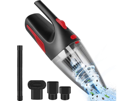 ELKUAIE Aspiradora de mano, aspiradora con mango inalámbrico, cable de carga USB, adaptador de carga, filtro de acero lavable con agua, potente asp...