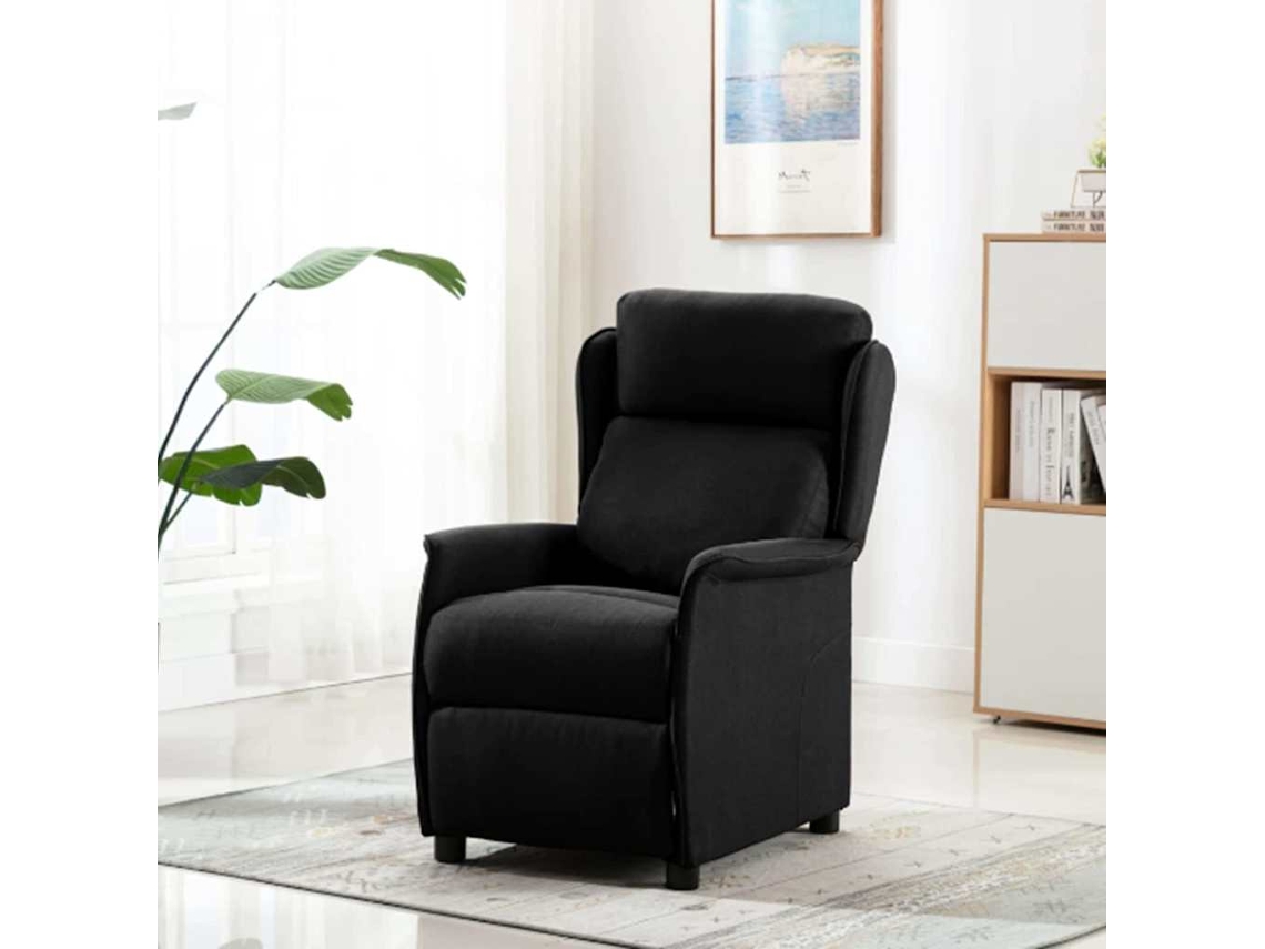 Maison Exclusive - Sillón Reclinable Negro 66.5 X 94 X 101.5 Cm Poliéster
