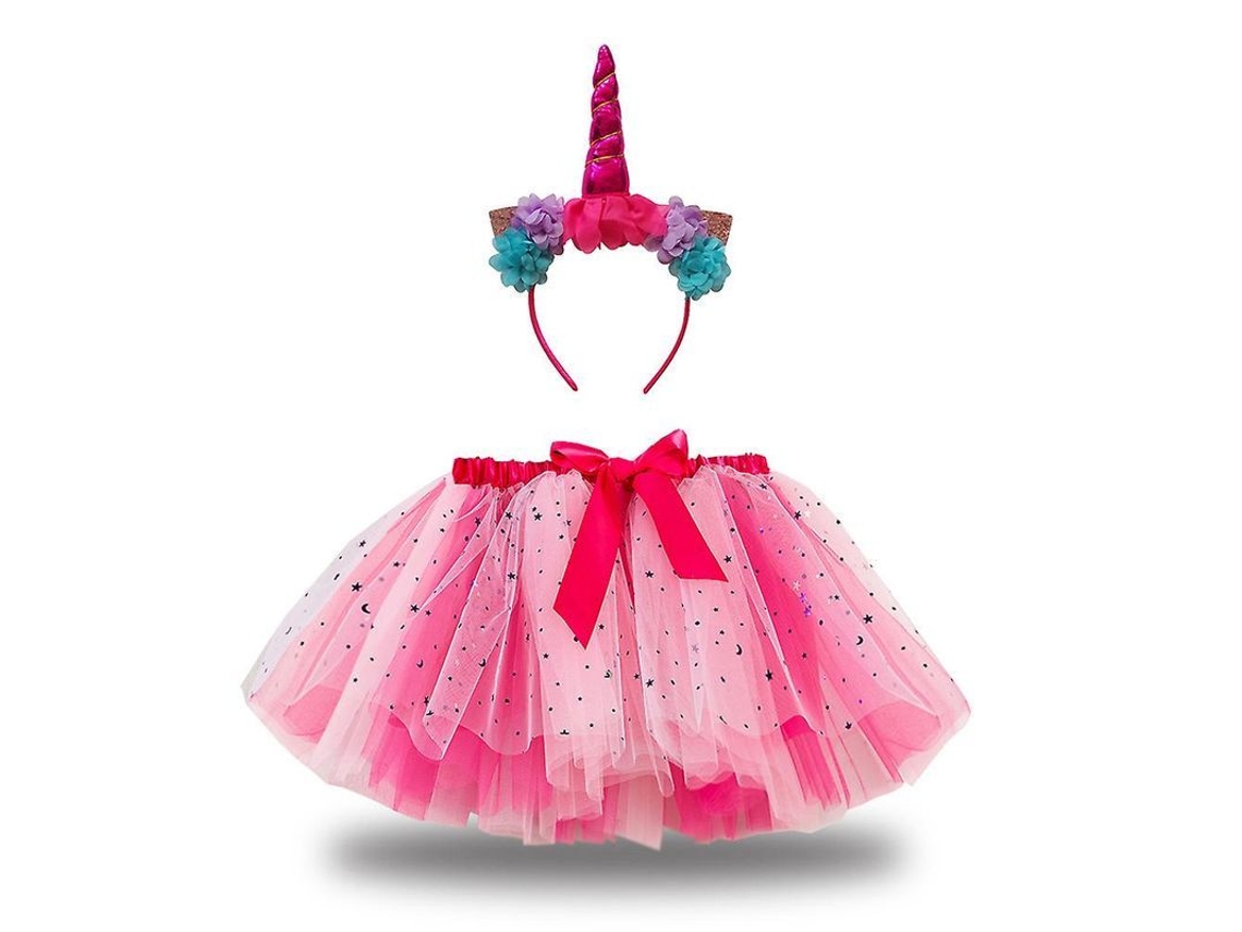 2026-traje De Unicornio Princesa Con Falda Tutú Arcoíris Y Diadema Para Niñas Carnaval