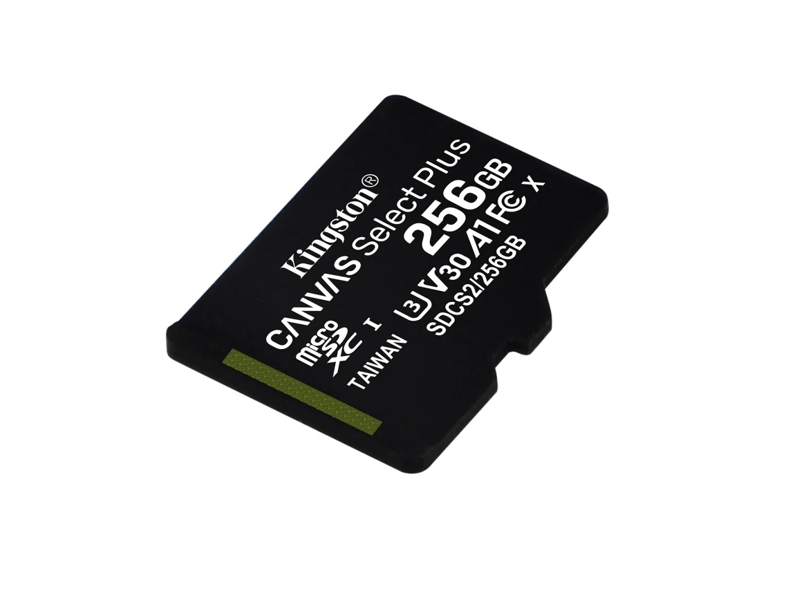Tarjeta Kingston Sd 256Gb Micro Sdxc 100R A1 C10 con adaptador