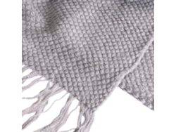 Manta Plaid Gris Claro Texturizado Con Flecos 130x170cm Denarla