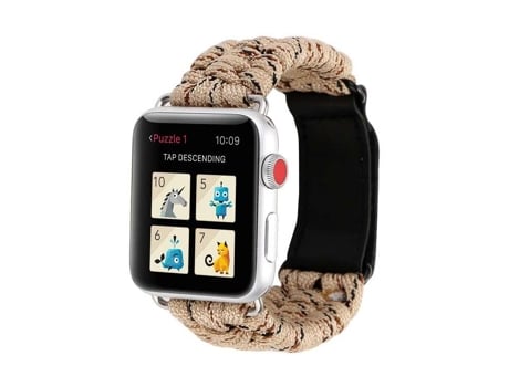 Correa Pulsera Fio Trenzado para Apple Watch Series 6 44Mm Kaki