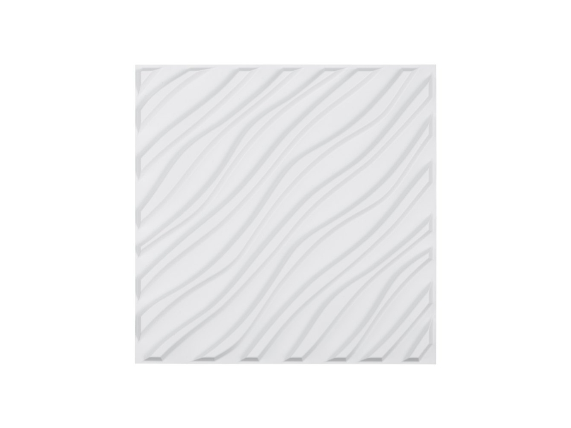 Paneles de pared 3D ondulados blanco mate 12 piezas Tekmaquinas