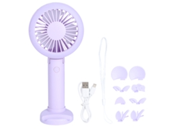 JILLIOPER Ventilador de mano, mini ventilador portátil con carga USB, 3 velocidades, batería recargable, potente motor sin escobillas, silencioso para uso en of