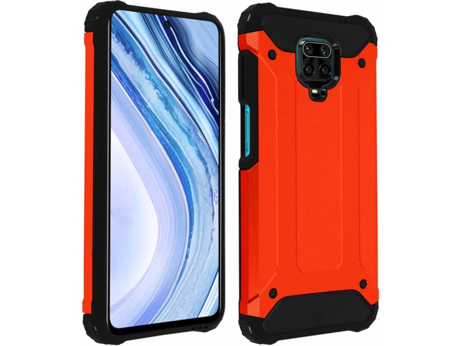 Carcasa Xiaomi Redmi Note 9 Pro, 9 Pro Max AVIZAR Anticaídas Rojo