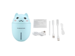 Humidificador Ultrasónico Multifuncional Con Luz Nocturna, Purificador Y Mini Ventilador, Con Forma De Gatito.
