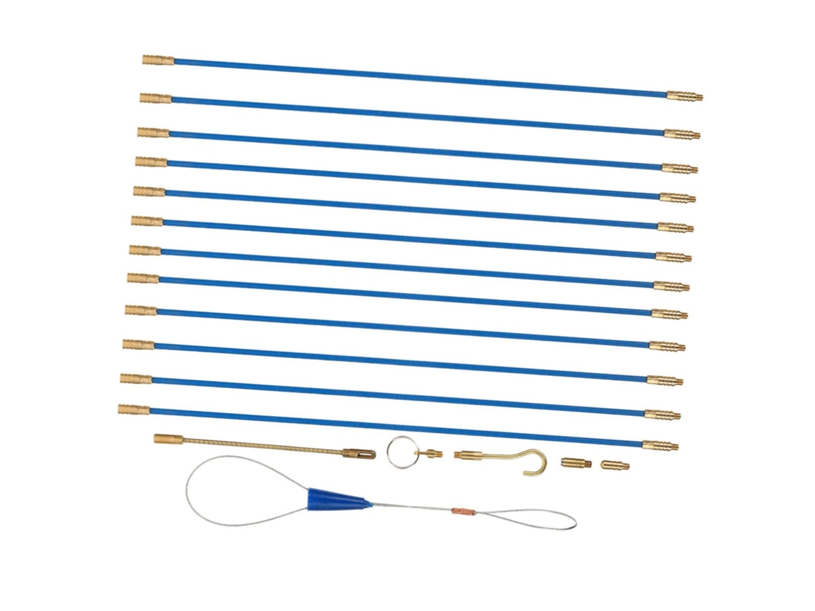 Kit De 12 Piezas Para El Tendido De Cables Eléctricos De Fibra De Vidrio De 33 Cm Con Aguja De Tracción Reforzada Y...