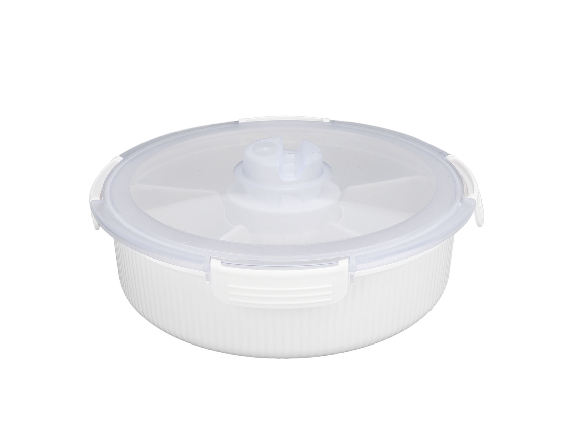 Caja Snackle con bandeja dividida y sellado al vacío eléctrico para aperitivos, frutas y frutos secos | Sin marca