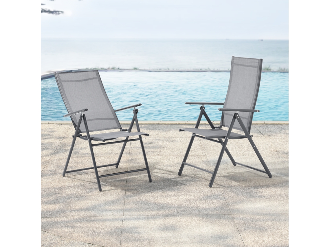 Sillas de Exterior [EN.CASA] (Acero - Gris - 105x57x68 cm)