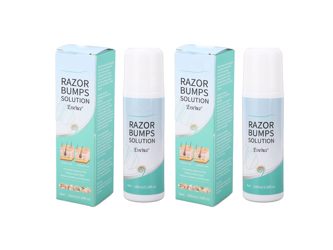 Tratamiento Para Granitos De Afeitado Y Pelo Encarnado Serum Roll On Absorción Rápida Para Hombres Y Mujeres 2pcs