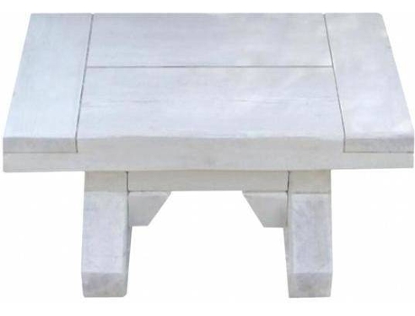 Banco de Jardín CARMO WOOD Sudexpress (Blanco - Madera - 85x48x43 cm)