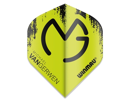 Plumas WINMAU Darts Michael Van Gerwen Mega Std Green Negro 6900.232