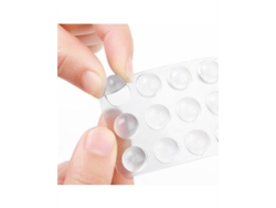 Tiras adhesivas de silicona transparente de 8 mm, paquete de 12.