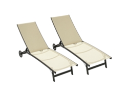 Juego 2 Tinas Aluminio, Dosel, 150kg, 66x165x102cm, Caqui