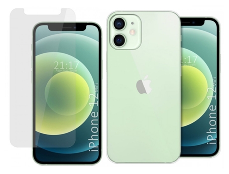 Carcasa + Protector de Pantalla iPhone 12 Mini (5.4) TUMUNDOSMARTPHONE Pack Transparente